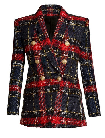 Double Breasted Blazer with Gold hardware - Gold