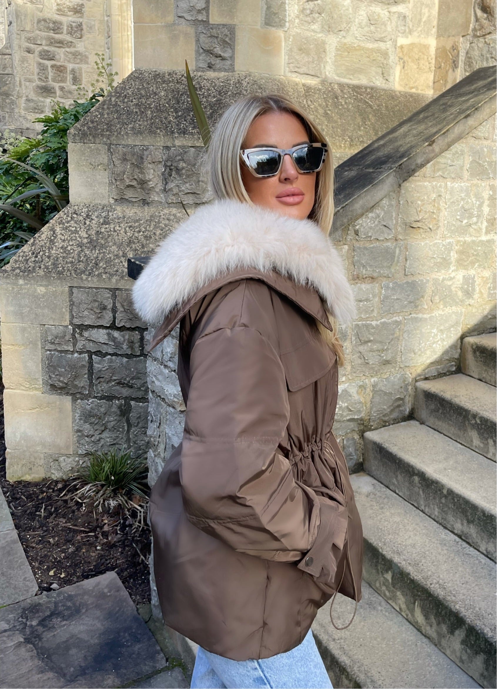 Jessica mink coat - Cream fur