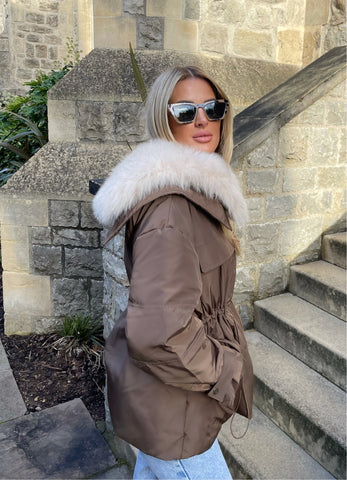 Sophia black coat - gold hardware