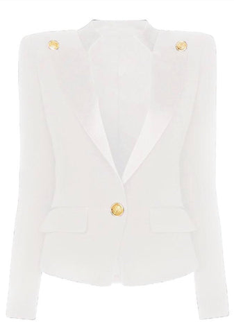 Double Breasted Blazer with Gold hardware - Gold