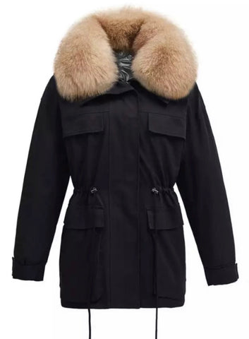 Sophia black coat - gold hardware