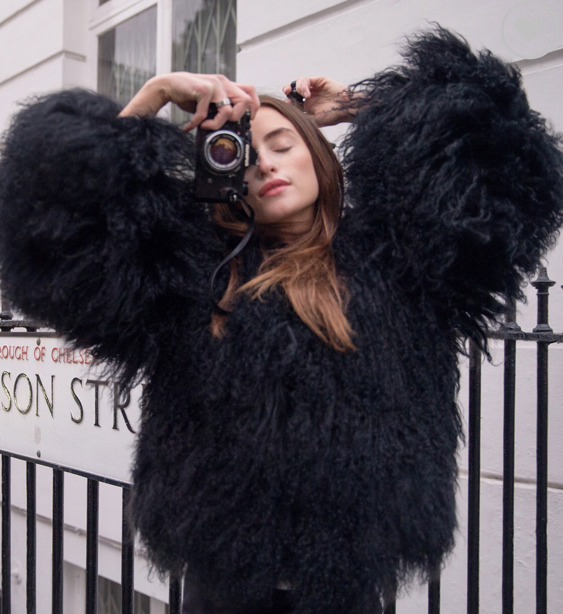 Mongolian Fur Coat - Black