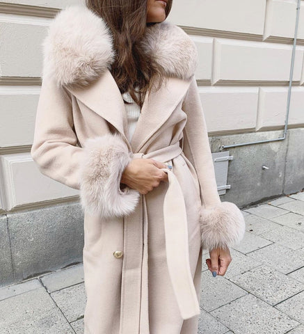 Sophia black coat - gold hardware