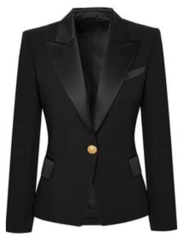 Double Breasted Blazer with Gold hardware - Gold