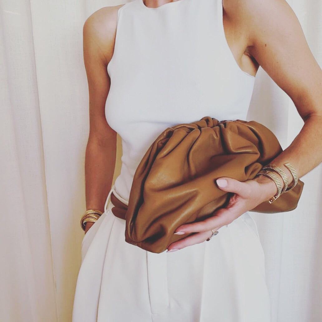 Soho Clutch Bag - Caramel