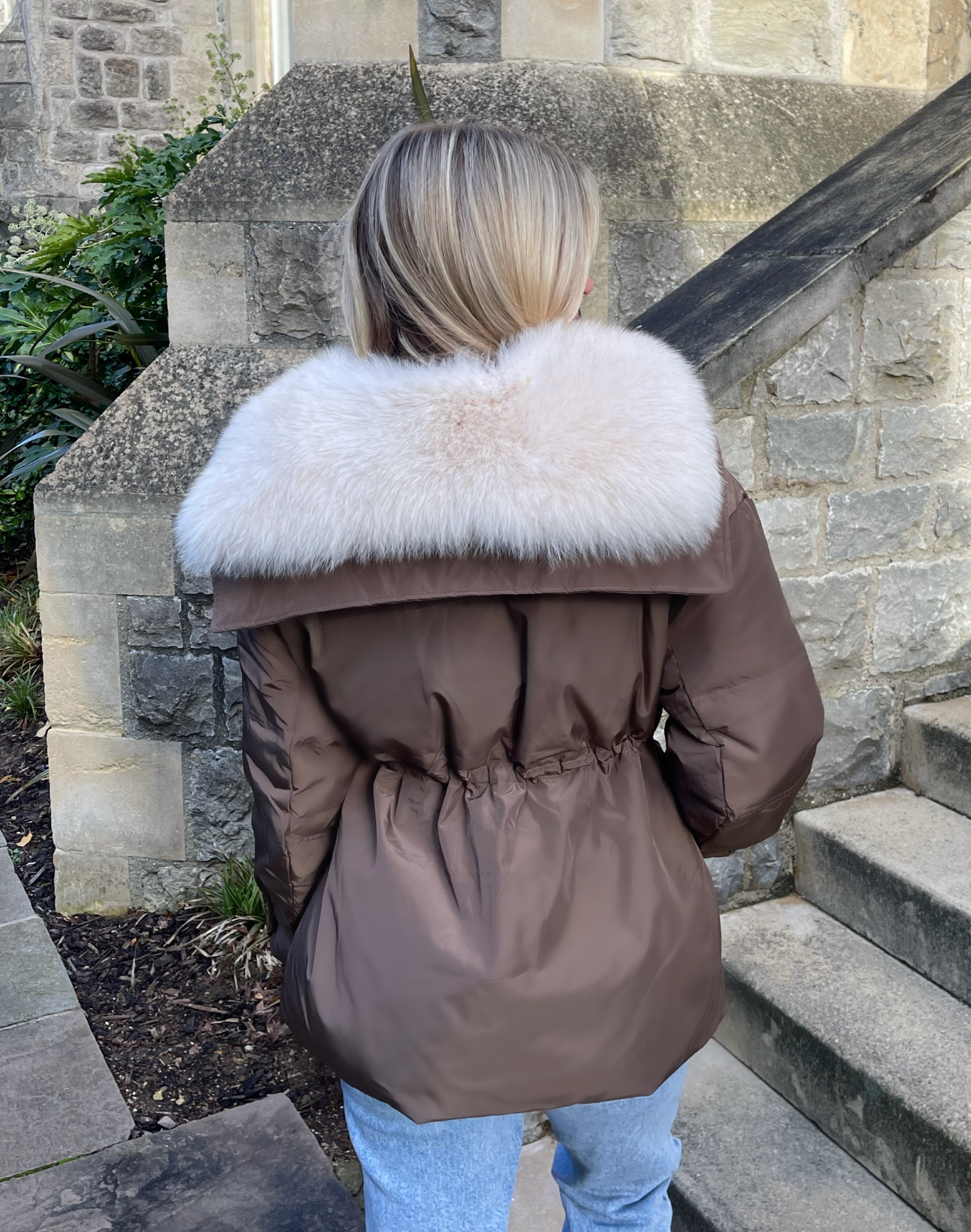 Jessica mink coat - Cream fur