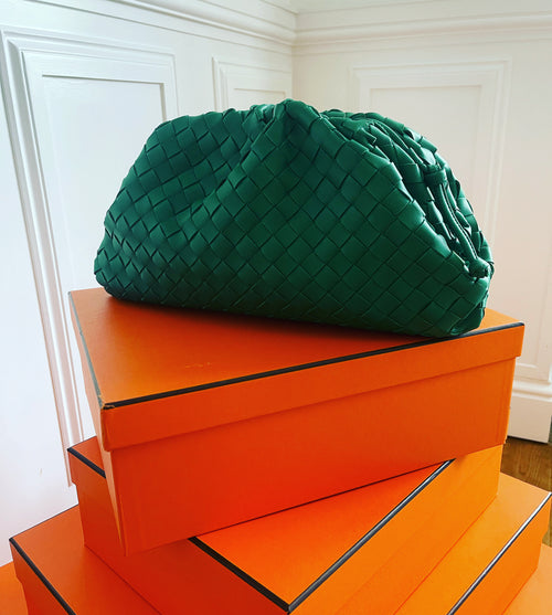 Soho Knott Clutch Bag - Emerald Green