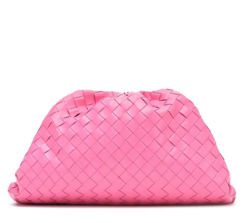 Soho Knott Clutch Bag - Rose pink Large